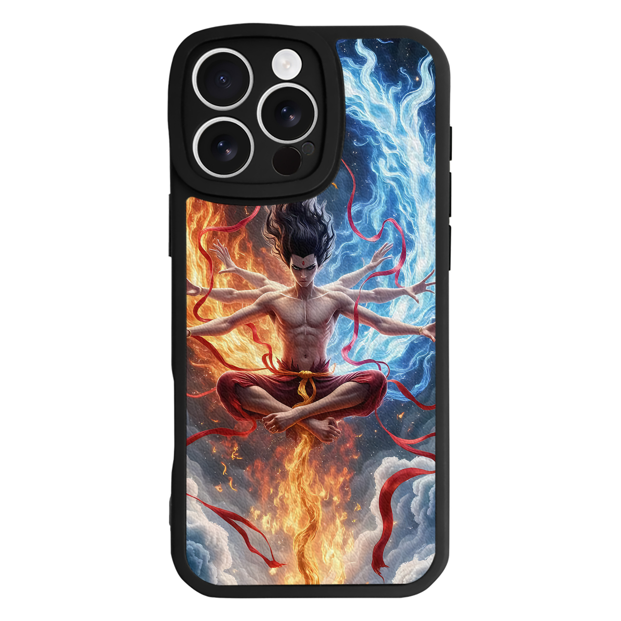 （画像用） Ne Zha 2 ナタ 魔童の大暴れ 【iPhone 16シリーズ対応】シリコンスマホケース（レザー調） 材質：シリコン